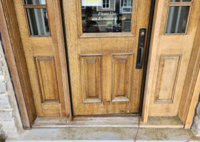 Back entrance wood refinishing - Before 2