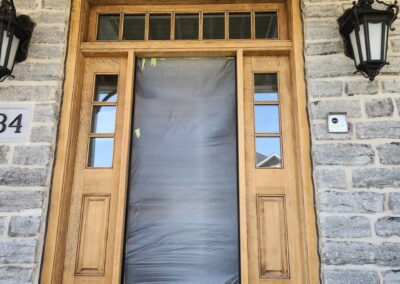 Back entrance wood refinishing - Before 3